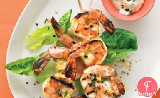 Crevettes Grillées à l'orange et au thym