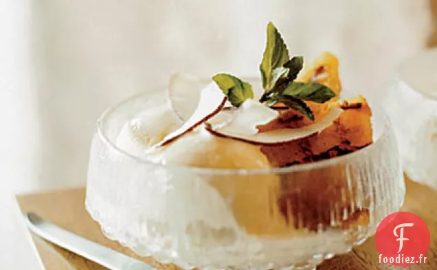 Sundaes à l'Ananas Caramélisé à la Noix de coco