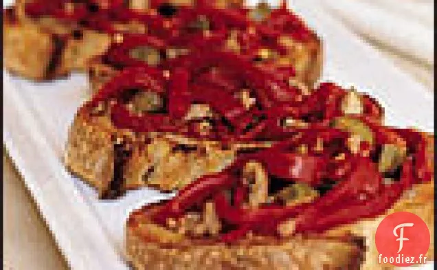 Bruschetta au Poivre d'Anchois et Piquillo