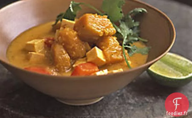 Ragoût de citrouille et de noix de coco au Curry