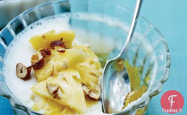 Pudding à la Noix de Coco à l'Ananas et aux Noix de Cajou Confites