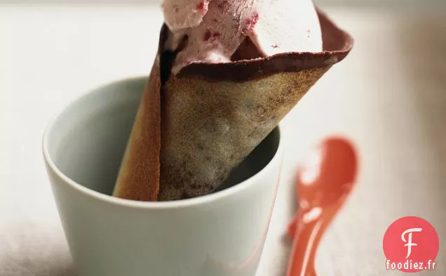 Glace aux Cornets Croustillants Chocolat-Noix de Coco