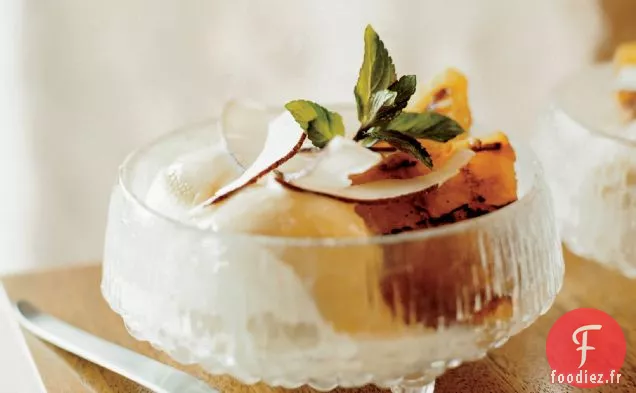 Sundaes à l'Ananas Caramélisé à la Noix de coco
