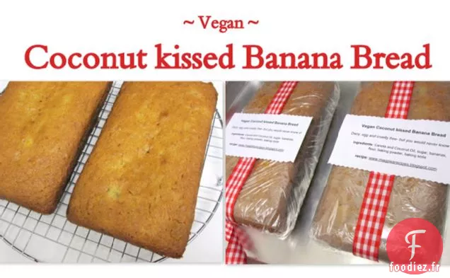 Pain aux Bananes Embrassé à la Noix De Coco