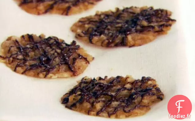 Biscuits à la Dentelle au Chocolat et à la Noix de Coco