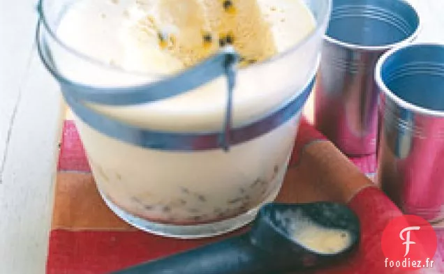 Semifreddo À La Noix De Coco Et Aux Fruits De La Passion