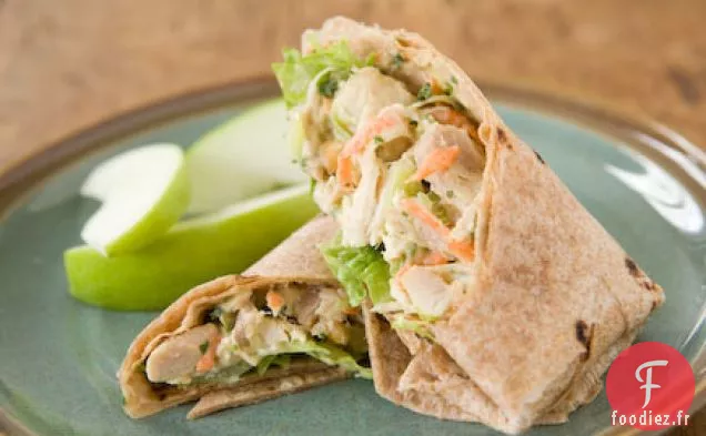 Wraps de Poulet au Curry à la Noix De Coco