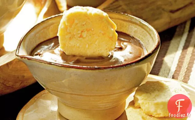 Pots de Crème Espresso au Chocolat avec des Pièces de Graines de Benne