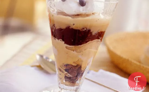 Parfaits au Moka avec Sauce Fudge