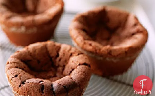 Gâteaux Au Chocolat Enfoncés Avec Glace Au Café