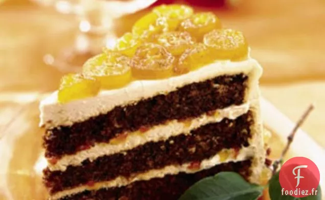 Gâteau de Couche de Pain d'Épice aux Kumquats confits