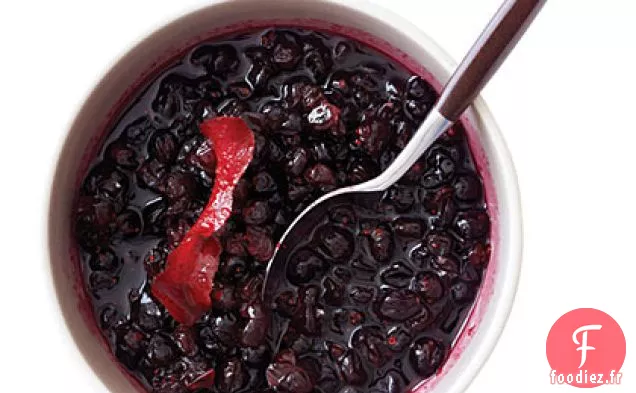 Sauce aux canneberges au Gin