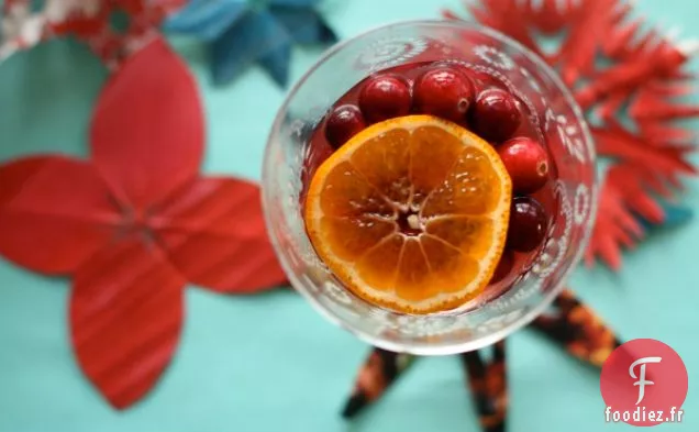 Sangria Pétillante Aux Canneberges Et Oranges
