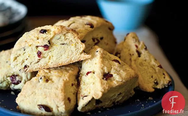 Scones Aux Canneberges Et À L'Orange