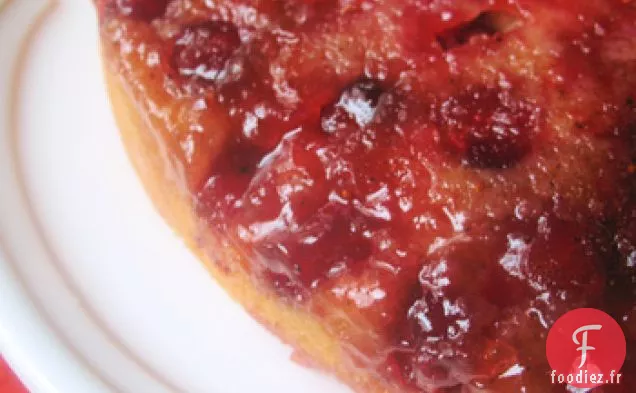 Gâteau à l'envers aux Canneberges
