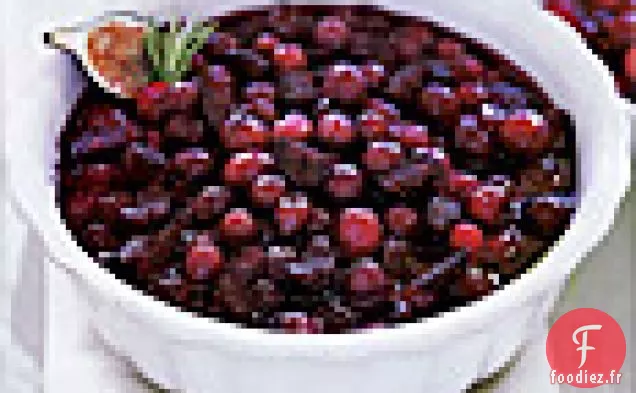Sauce Aux Canneberges Au Porto Et Aux Figues Sèches