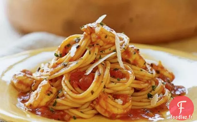 Crevettes à l'italienne avec Spaghetti