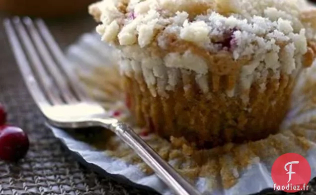 Muffins Streusel aux canneberges de style boulangerie
