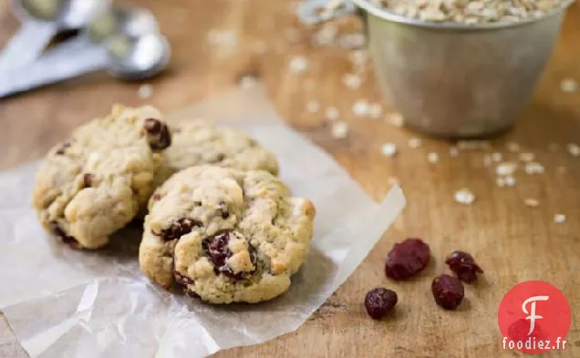 Biscuits à l'Avoine aux Canneberges des Fêtes Sains