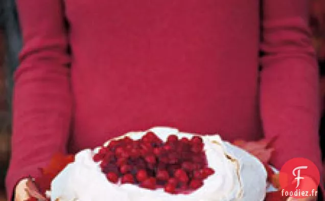 Pavlova Aux Canneberges Et À La Vanille
