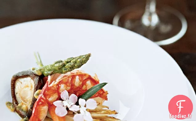 Crevettes Géantes Sautées avec Vinaigrette aux Fruits de la Passion