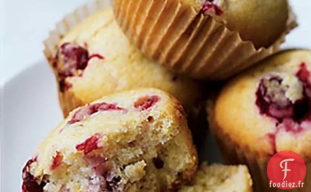 Muffins aux Canneberges à la Semoule de Maïs