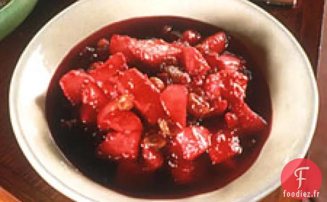 Chutney aux canneberges et aux poires