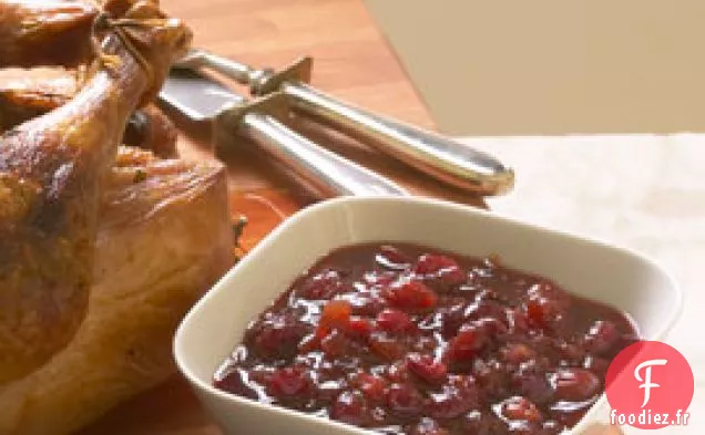 Sauce aux canneberges à l'érable et à la mandarine