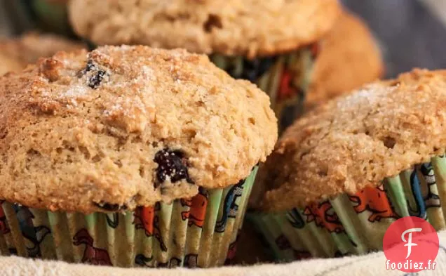 Muffins à la Ricotta à l'Orange Et aux Canneberges au Blé Entier