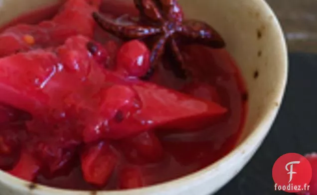 Rhubarbe Marinée Au Tamarin Et Groseilles Rouges