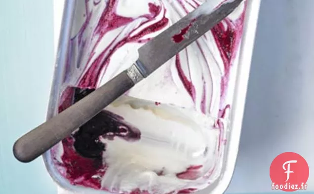 Crème Glacée Ondulée au Cassis