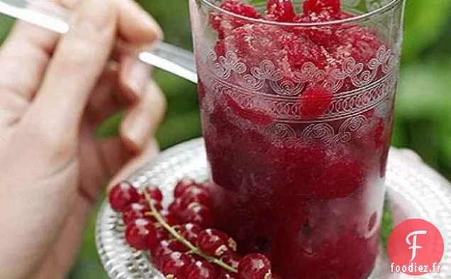 Granité de Groseille et de Vin Doux