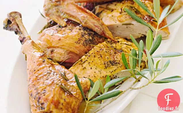 Dinde Rôtie au Vin et aux Herbes