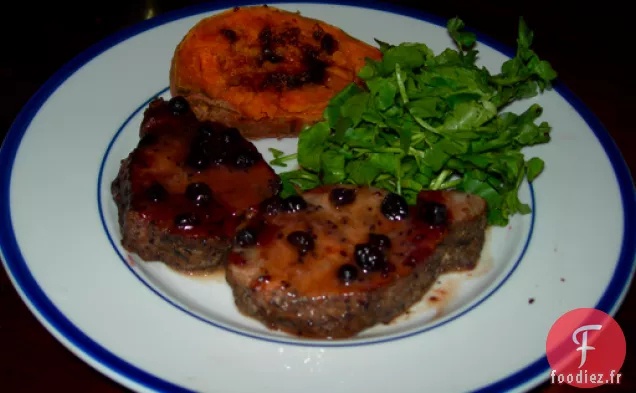 Côtelettes de Porc de Laurie L. Avec Réduction de Cassis