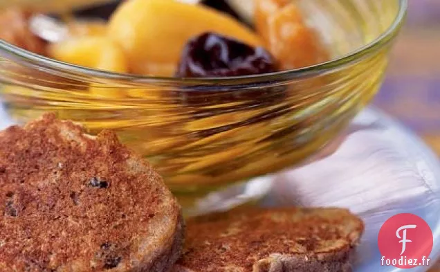 Chremslach de Pâque avec Compote de Fruits Mélangés