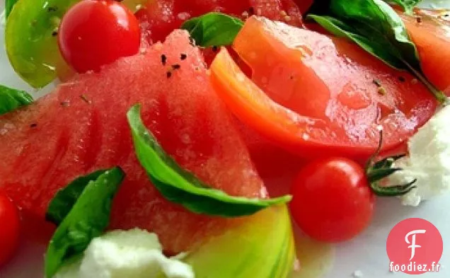 Salade De Melon D'Eau Et De Tomates Anciennes