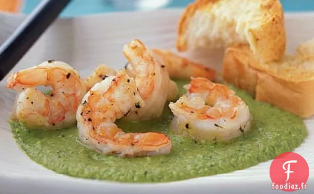 Crevettes à la Sauce aux Pois Sucrés