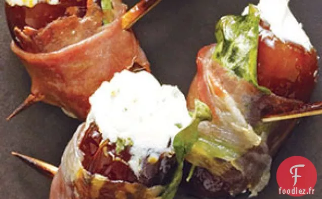 Dattes Au Fromage De Chèvre Enrobées De Prosciutto