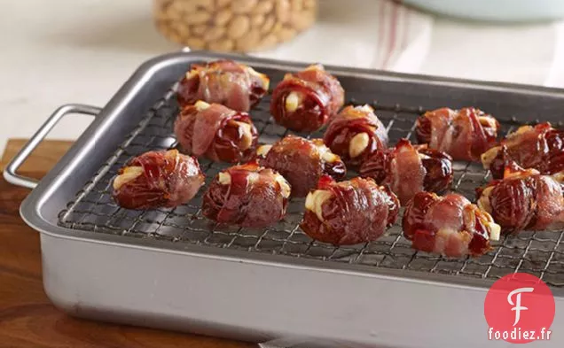Feta Enveloppée de Bacon et Dattes Farcies aux Amandes