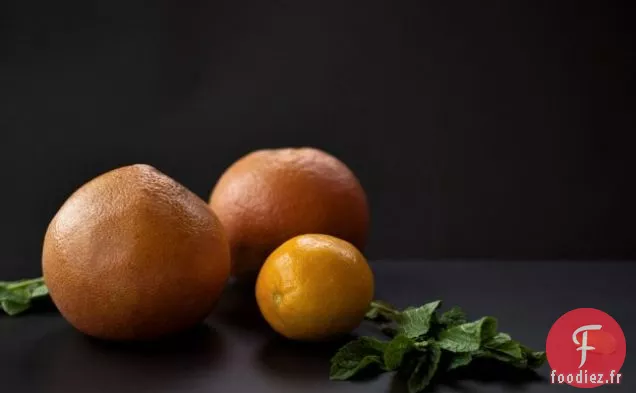 Salade De Pamplemousse Au Granité De Lait Sucré