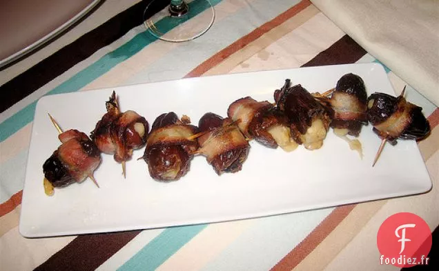 Dattes Medjool Enveloppées De Bacon Farcies Au Parmesan