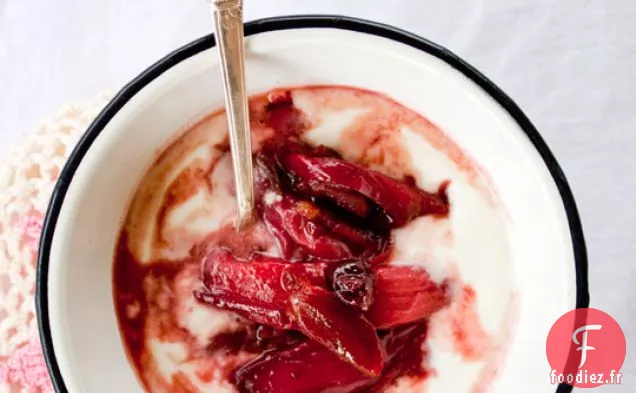 Royale de Rhubarbe Pochée Six Ingrédients (et sel)