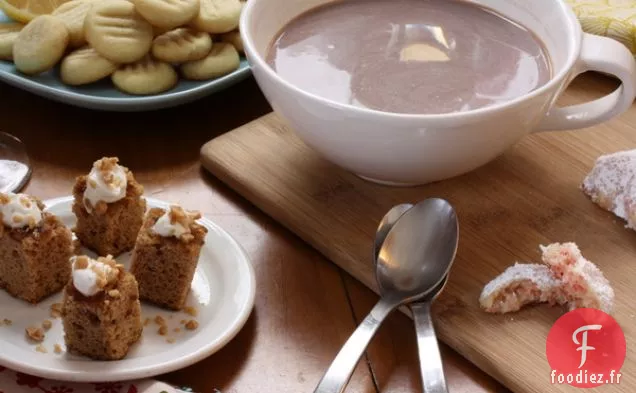 Bouchées De Pouding Au Caramel Avec Crème Fraîche