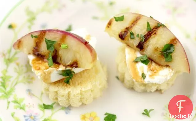 Recette D'Apéritif À La Nectarine Grillée Et Au Fromage De Chèvre