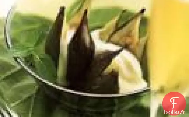 Figues Rôties À La Crème Fraîche À La Vanille