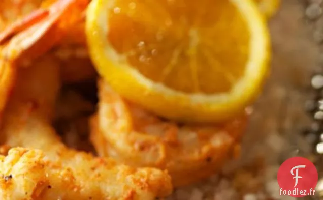 Crevettes grillées au sel