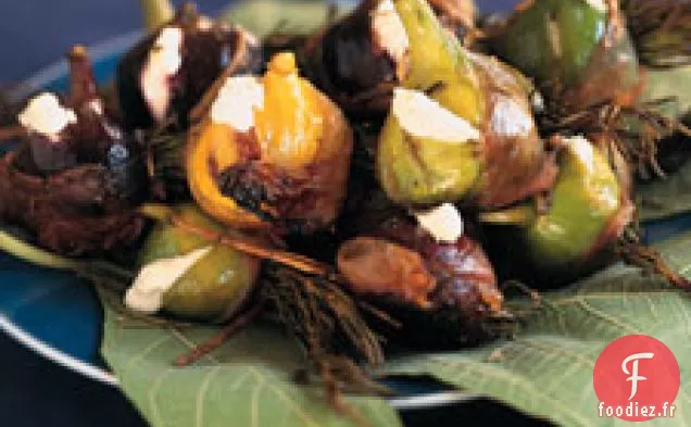 Figues Grillées Au Fromage De Chèvre Et Prosciutto