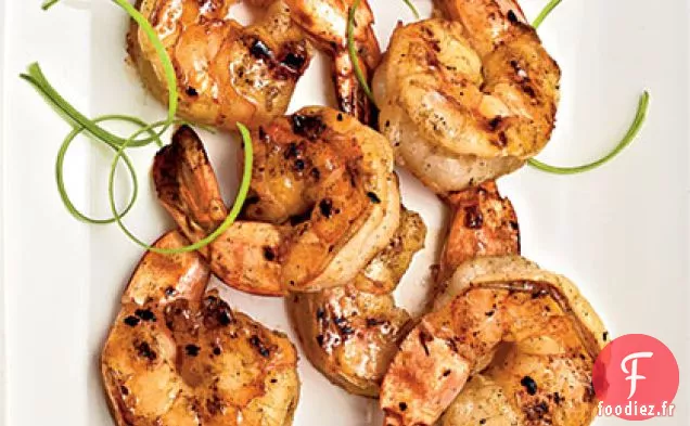 Crevettes à la Citronnelle et à l'Ail