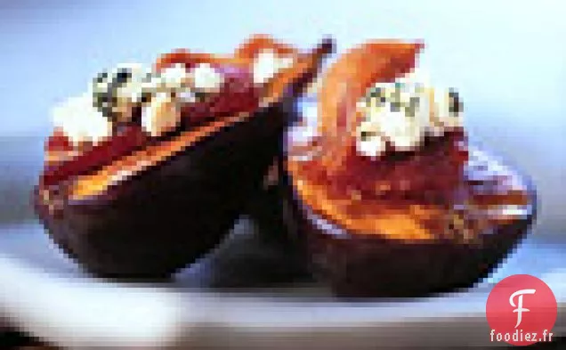 Figues Fraîches au Bacon et Fromage de Chèvre