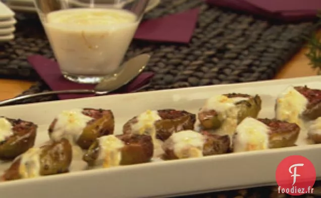 Figues Fraîches Grillées avec Sauce au Yaourt au Miel